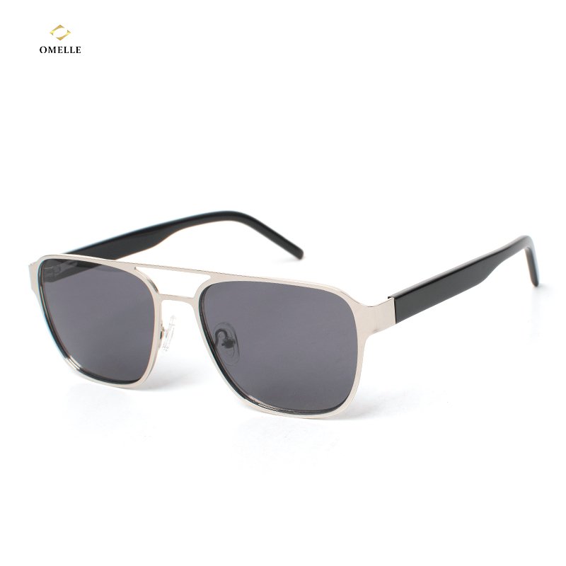 OMELLE Metal Double Bridge Sunglasses Men Women Custom Logo High Quality Fashion Eyewear Sun Glasses Sunglasses Wholesale