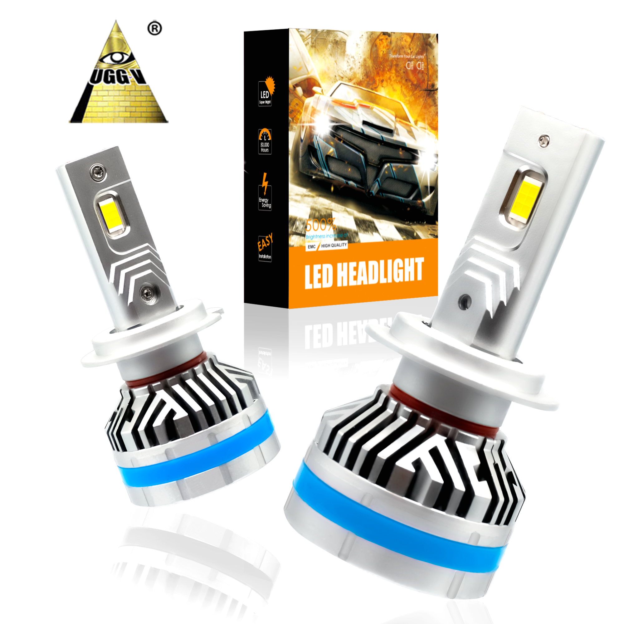 2022 Newest Front Led Head Lamp Headlight Auto Lamp 9005 9006 9007 H1 H4 H7 H11 Car Led Head Light IP68 Vw Sharan DC 9V to 16V