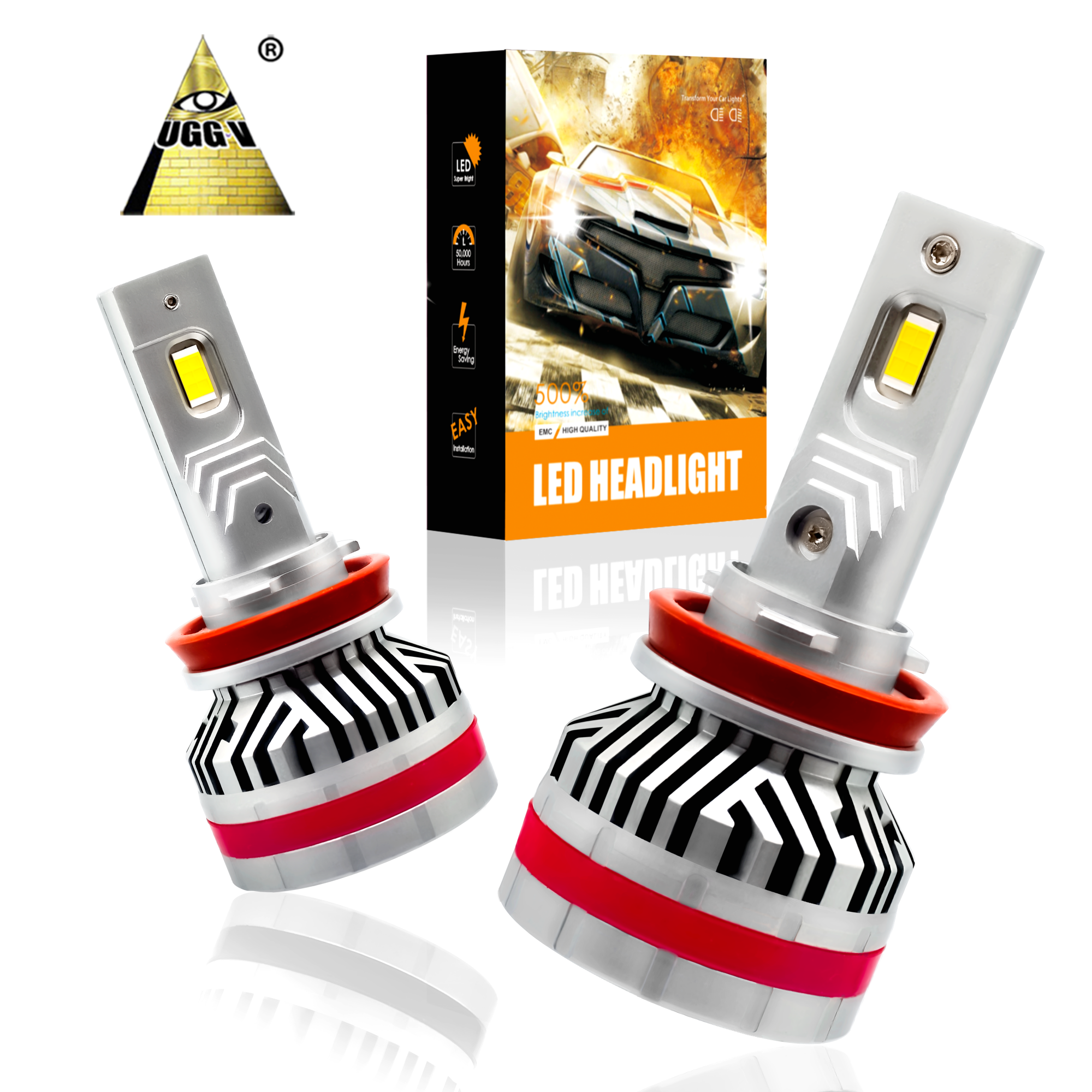 2022 Newest Front Led Head Lamp Headlight Auto Lamp 9005 9006 9007 H1 H4 H7 H11 Car Led Head Light IP68 Vw Sharan DC 9V to 16V