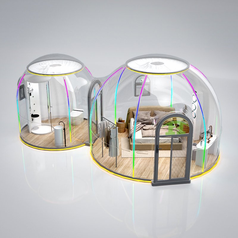 Outdoor PC Bubble House Transparent Igloo Tent Star Prefab Tiny Camping Dome House Camping Geodesic Oval Dome Homes