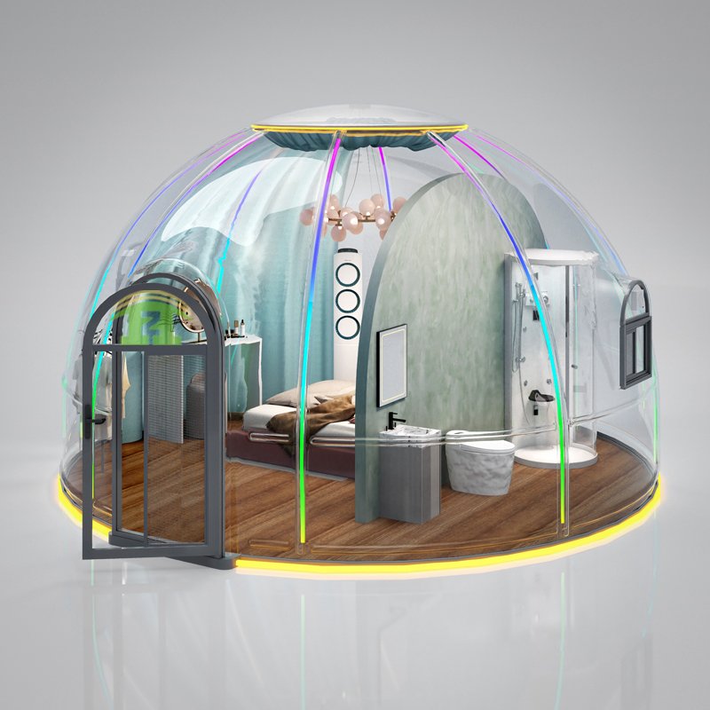 Outdoor PC Bubble House Transparent Igloo Tent Star Prefab Tiny Camping Dome House Camping Geodesic Oval Dome Homes