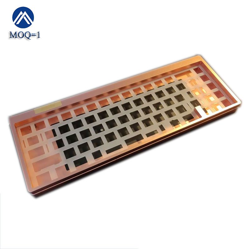 OEM Cnc Milling Multicolor Anodize Aluminum Game Brass Keyboard Plate 6061aluminum Mechanical Keyboard case Plate Cnc Machining
