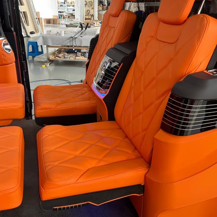 2025 Luxury Van Multifunctional Aviation Leather Seats Custom Interior Upgrade for VIP Car Modification Premium Parts