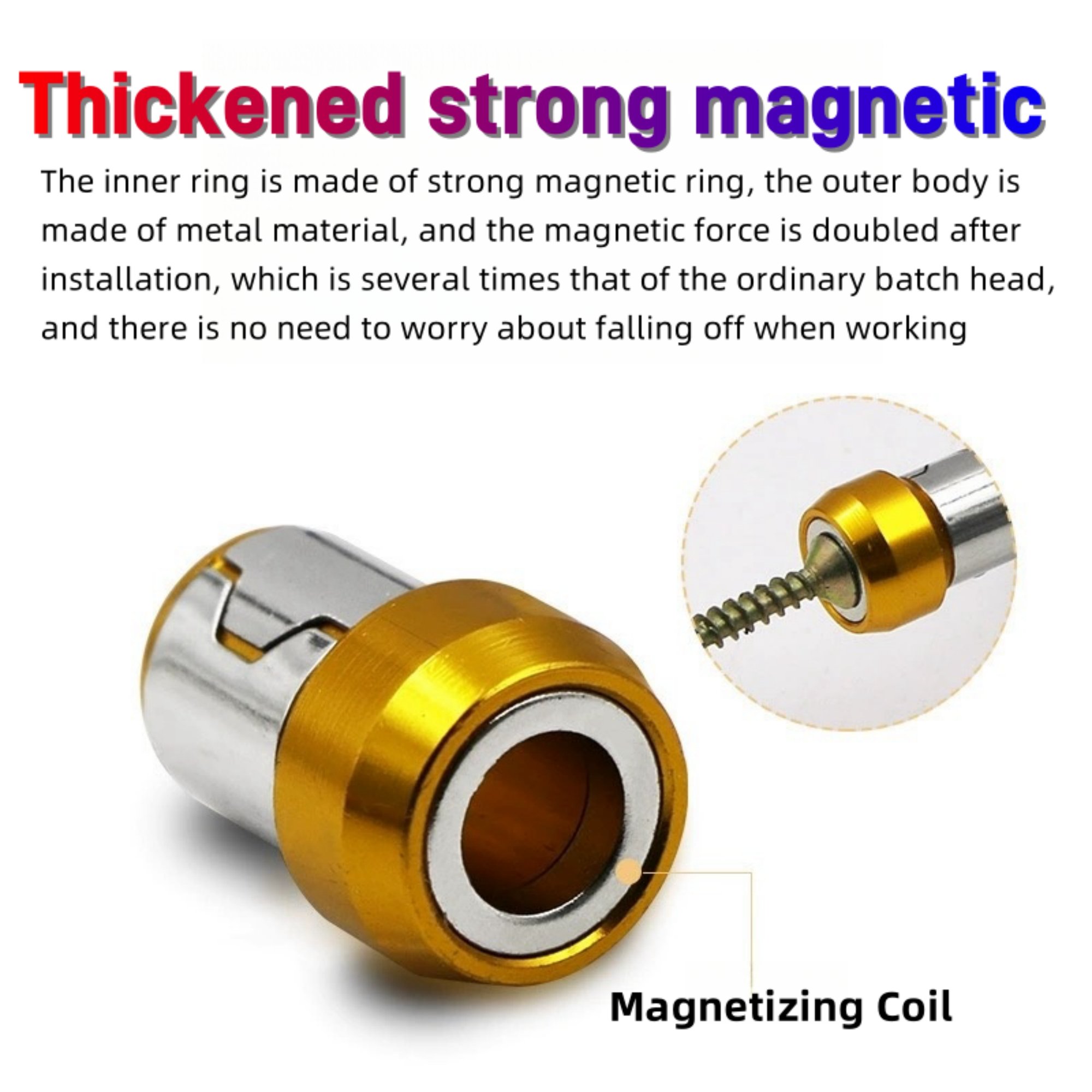Universal Strong 6.35mm Magnetic Ring BG-63001 Type Aviation Aluminum Industrial Multipurpose Screwdriver Bit Accessories