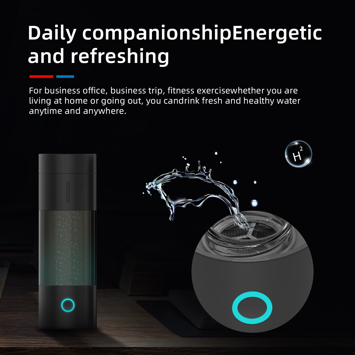 OEM/ODM Portable High Hydrogen Concentration Hydrogen-rich Water Bottle SPE Electrolysis Healthy Oxidation Resistance for Use