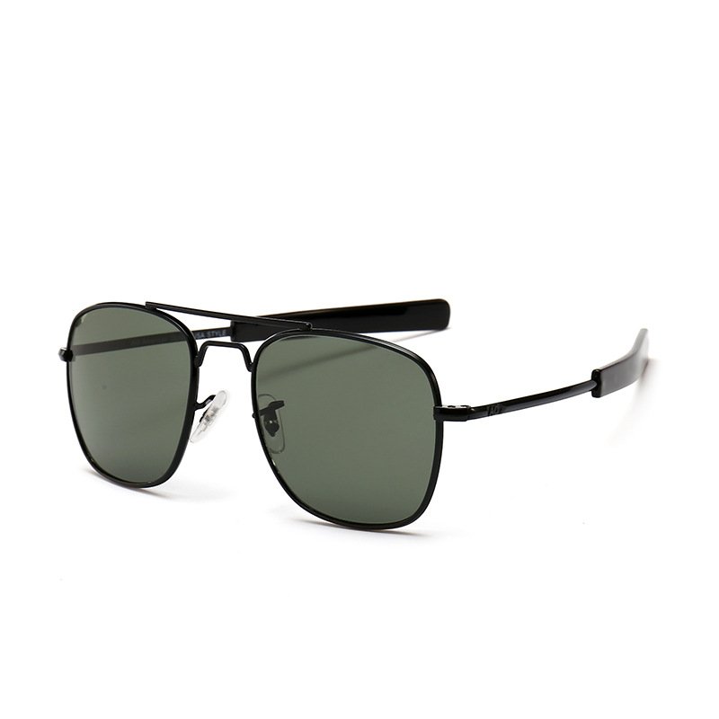 2024 Retro Trendy Pilot Metal Glasses AO Sunglasses Men American Optical Glass Lens Aviation Sunglasses AO Lunettes De Soleil