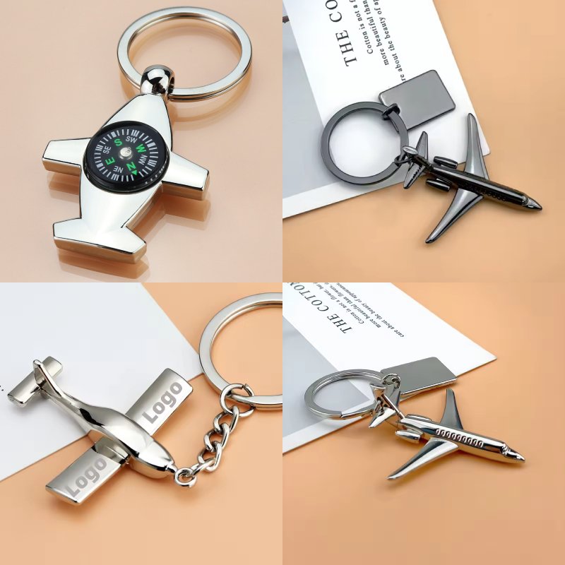 Custom Metal Keychain Aviation Accessories Keyring F 16 Air Plane Key Chain Airplane Plane Keyring Customized 3D Keychain