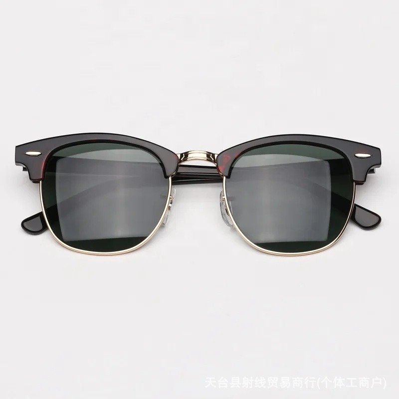 Kit Bundle High Bridge Fit Ideal Formal and Casual Wear Square Sun Glasses RB3016 Club Classic Marble Square Shape Sunglasses