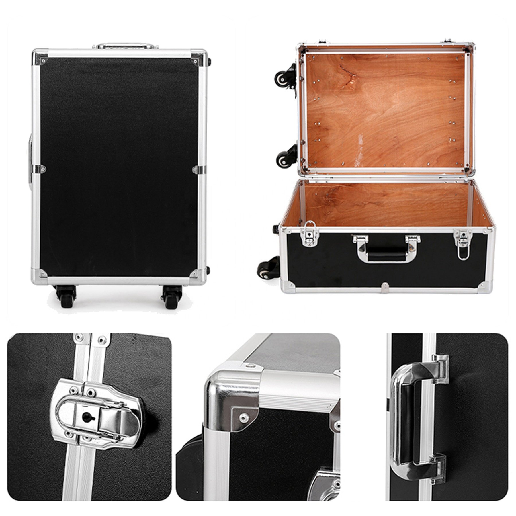 OEM Custom Dimension Aluminum Flight Tools Protective Carrying Case With Handle And Wheels