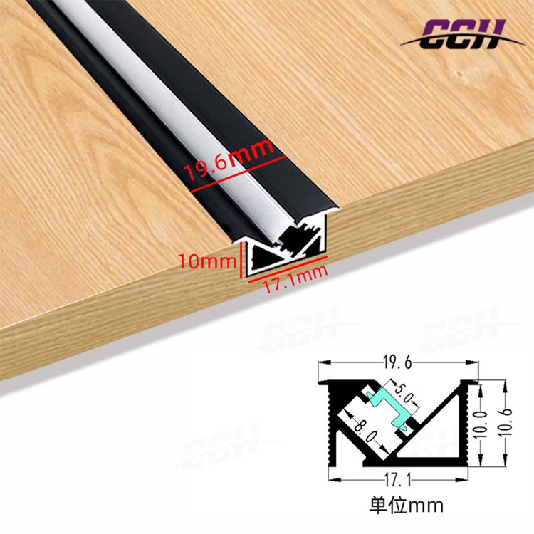 Led Under Cabinet Lighting Recessed in Led Linear Light Aluminum Shelf Built in LED Strip Lighting bar