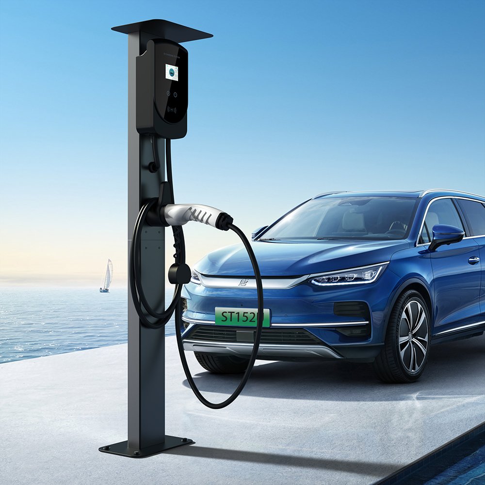 Fisher Custom IP65 Universal Electric Vehicle Charging Pedestal Stand Stand Alone EV Charger Station Manufacturing