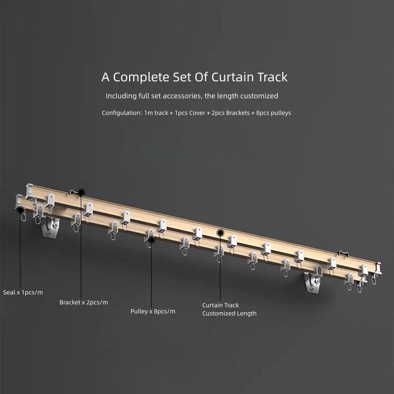 Popular Heavy Duty S Shape Flexible Bendable Curtain Rail Factory China for Bedroom
