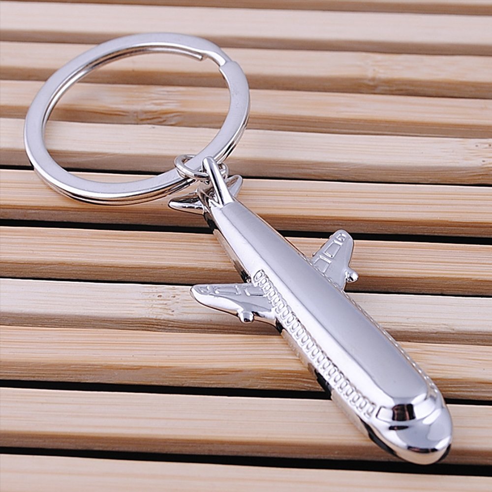 In Stock Metal Aircraft Model Keychain Accessories Alloy Commemorative Gift Airplane Shaped Pendant Keychains