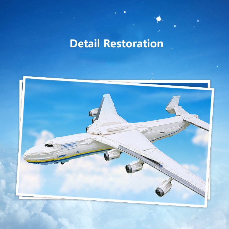 JIESTAR 57014 Transport Plane Model Toy Building Blocks Set For Boy Assembly Compatible Ann 225 Large Aircraft Model Bricks Toys