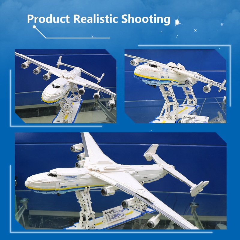 JIESTAR 57014 Transport Plane Model Toy Building Blocks Set For Boy Assembly Compatible Ann 225 Large Aircraft Model Bricks Toys