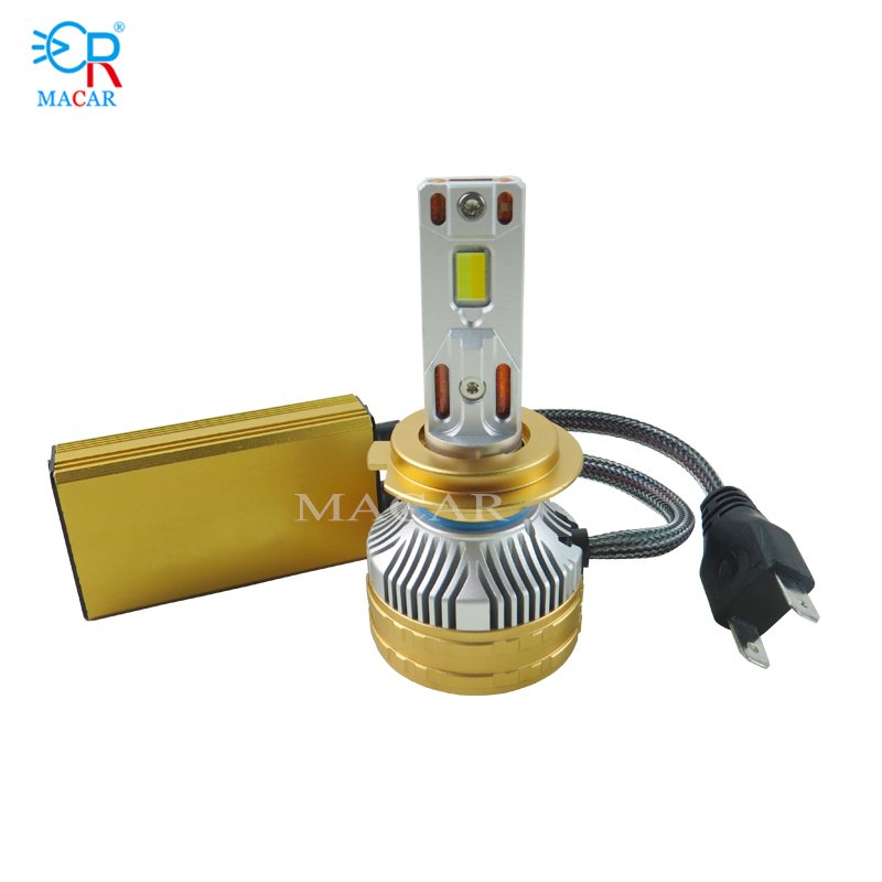 MACAR 2025 New Arrival 3colors Car Head Lamp H7 H11 120w 12000lm Led Headlight Bulb 12v H11 Tri Color Led Headlight
