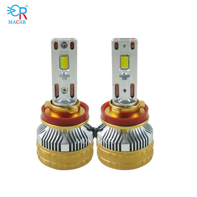 MACAR 2025 New Arrival 3colors Car Head Lamp H7 H11 120w 12000lm Led Headlight Bulb 12v H11 Tri Color Led Headlight