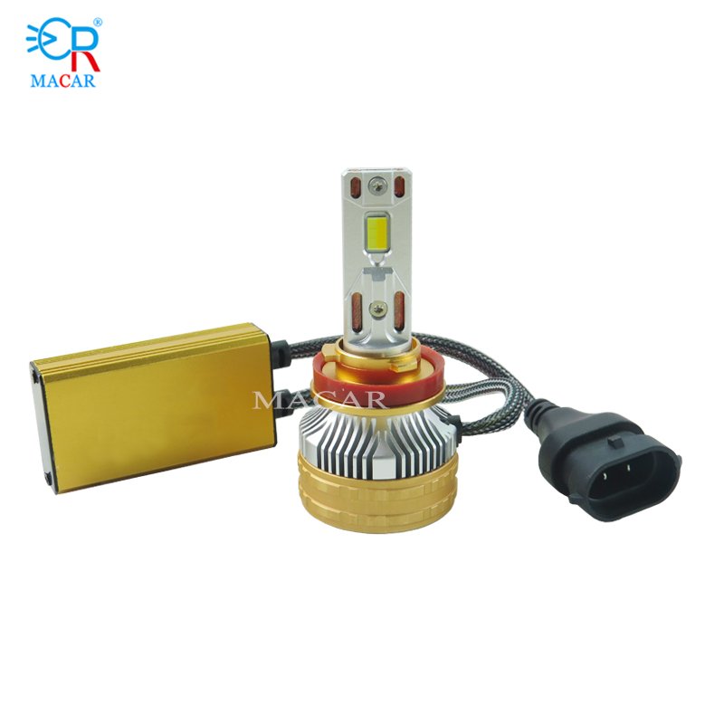 MACAR 2025 New Arrival 3colors Car Head Lamp H7 H11 120w 12000lm Led Headlight Bulb 12v H11 Tri Color Led Headlight