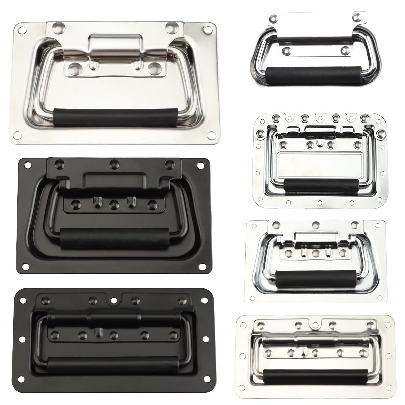 Flight Case Accessories Battery Handle 110 Cover Ring Chassis Handle 304 Stainless Steel Industrial Embedded Spring Handle