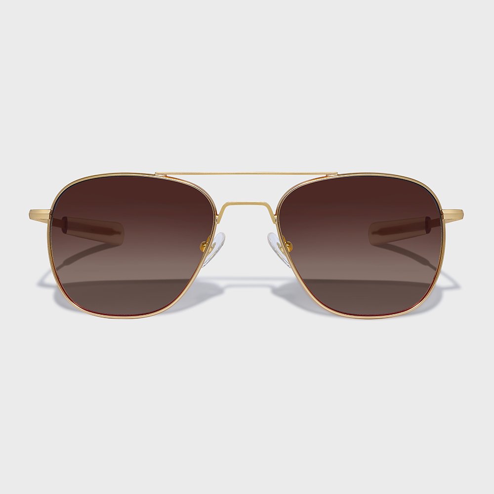 Yeetian 2024 High End Men Luxury Gold Frame Custom Double Bridge Design Aviation Sunglasses