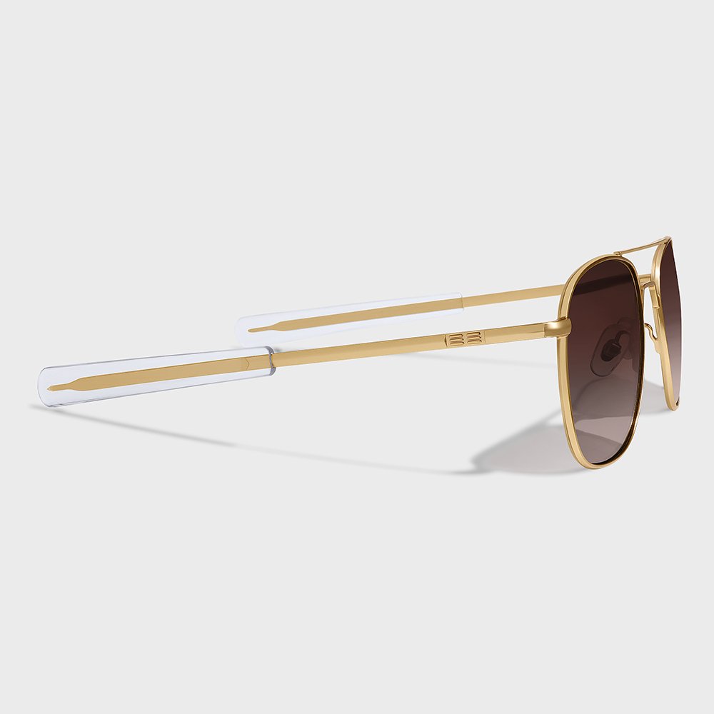 Yeetian 2024 High End Men Luxury Gold Frame Custom Double Bridge Design Aviation Sunglasses