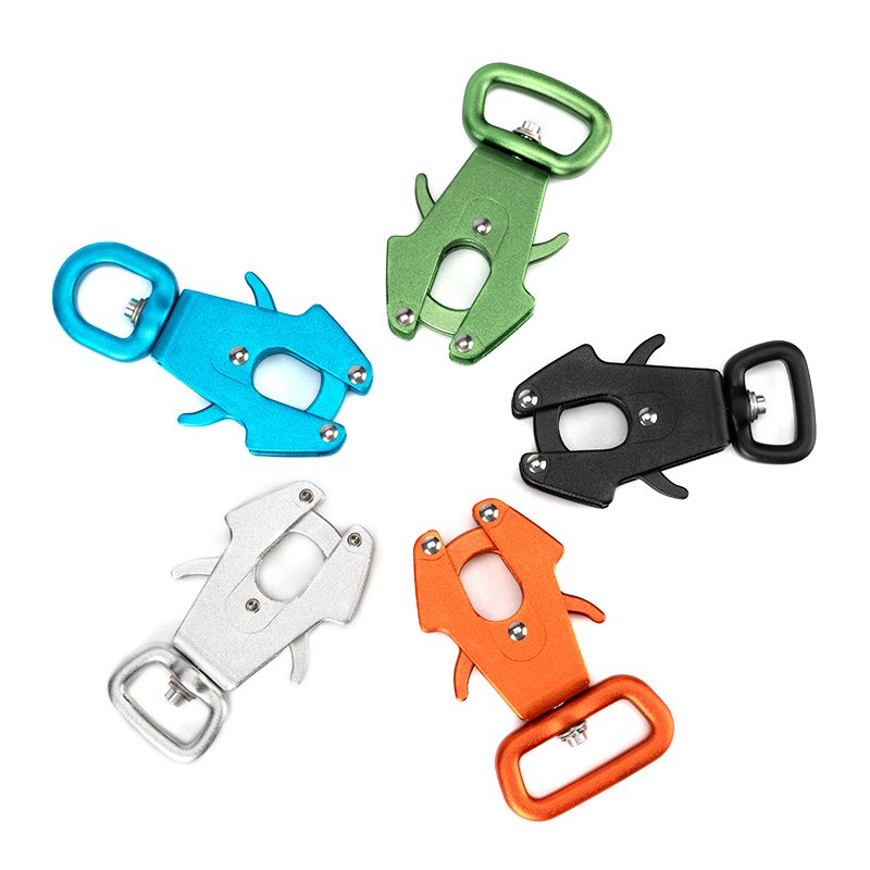 Pet Release Buckle Frog Clip Buckle Pet Leash Accessories Metal Multi-Function Alloy Connectors Carabiner Clip Frog Buckle