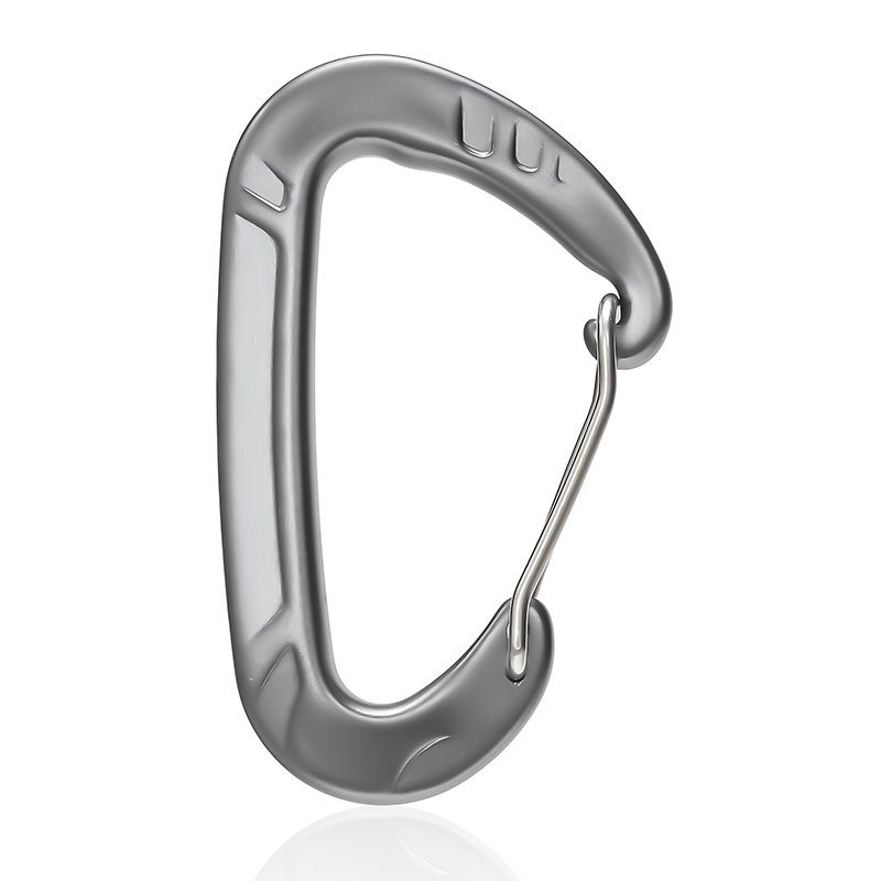 JRSGS Camping Keyring Hammock Clip Wire Gate Carabiner Aluminium Snap Hook 12kN Customized Logo S7803S