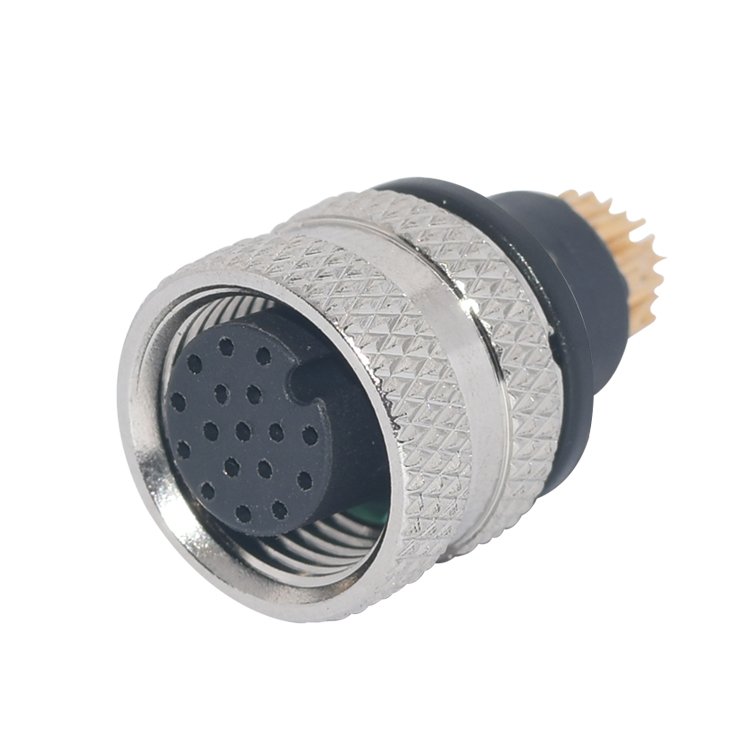 Signal M12 Male Female Connector for Over-molding Aviation Accessory With Shield 3Pin 4Pin 5Pin 8Pin 12Pin 17Pin Waterproof IP67