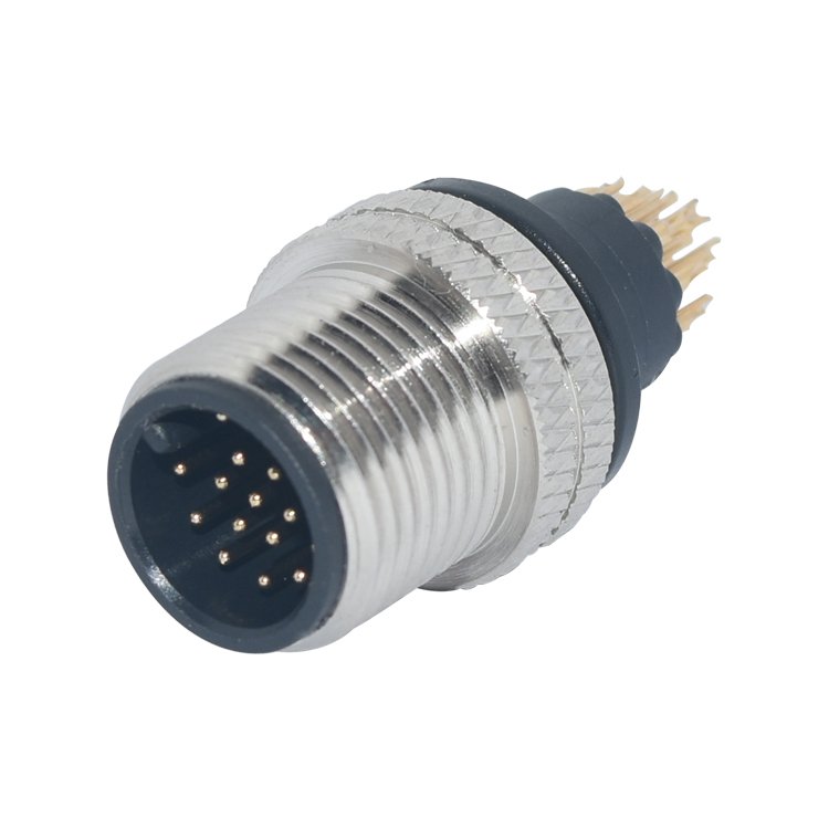 Signal M12 Male Female Connector for Over-molding Aviation Accessory With Shield 3Pin 4Pin 5Pin 8Pin 12Pin 17Pin Waterproof IP67