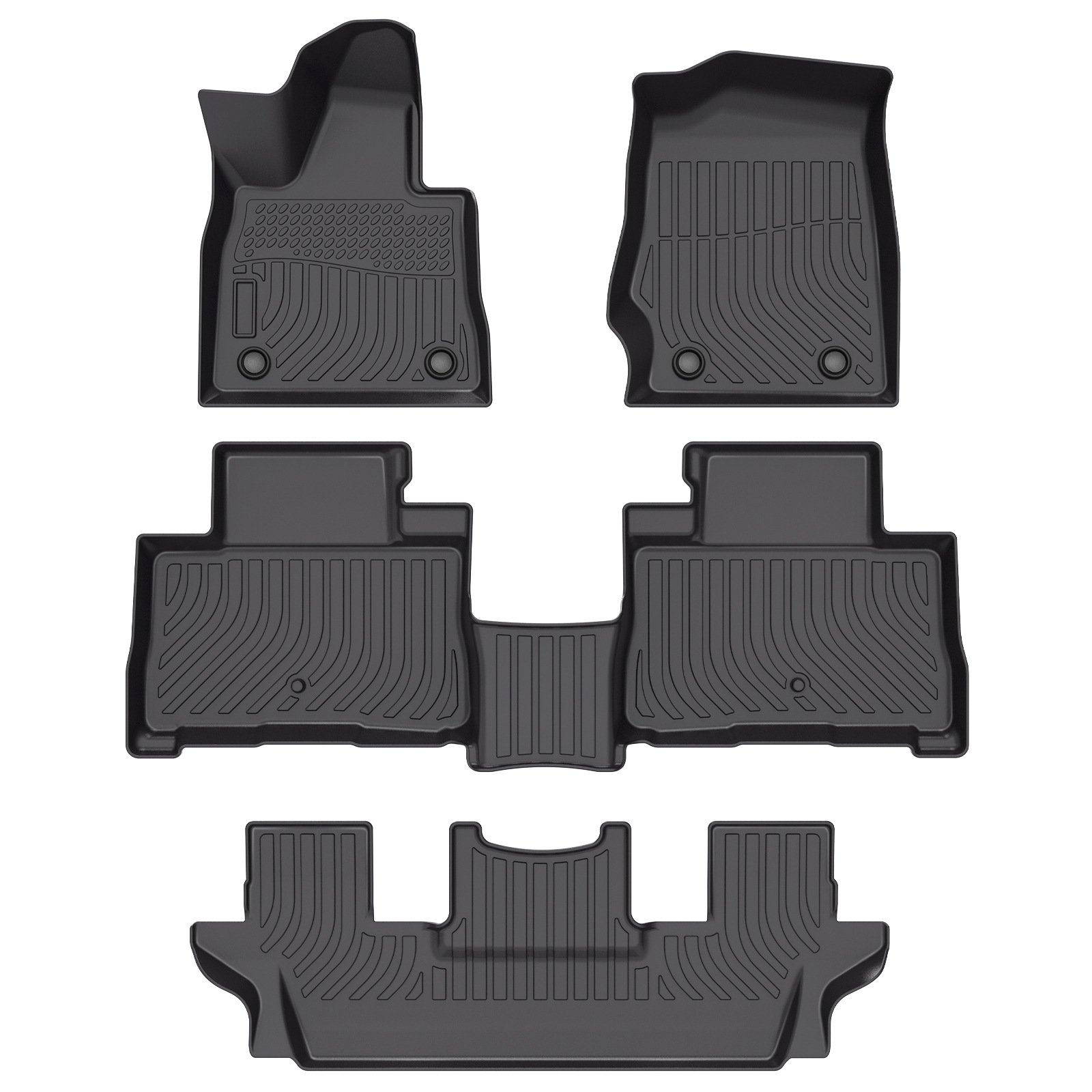 The All-weather TPE Car Floor Mat Is Wear-resistant and Fully Wrapped to Fit the Lincoln Aviator 6-seater
