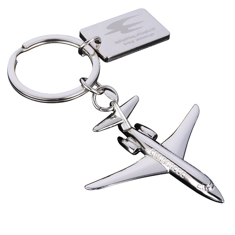 Keychain Accessories 3D Aircraft Spinner Personalized Logo Sublimation Blank Keyring Airplane Custom Metal Keychain Key Chain