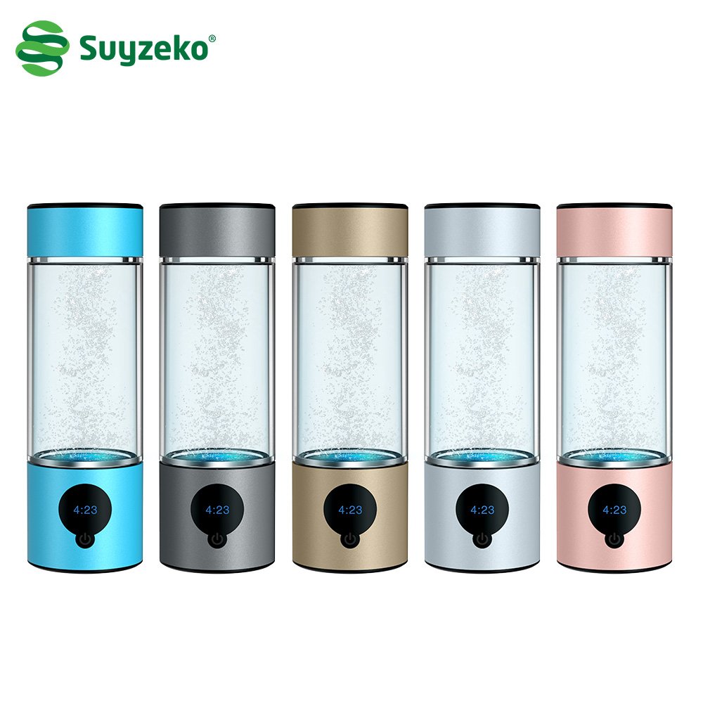 Suyzeko Factory Portable 3 in 1 Magnetic Charging SPE PEM Gray Blue pink Red Gold Hydrogen Water Generator Bottle5000ppb 6000ppb