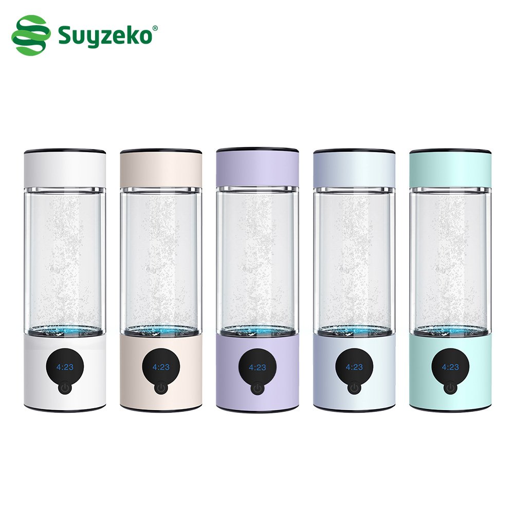 Suyzeko Factory Portable 3 in 1 Magnetic Charging SPE PEM Gray Blue pink Red Gold Hydrogen Water Generator Bottle5000ppb 6000ppb
