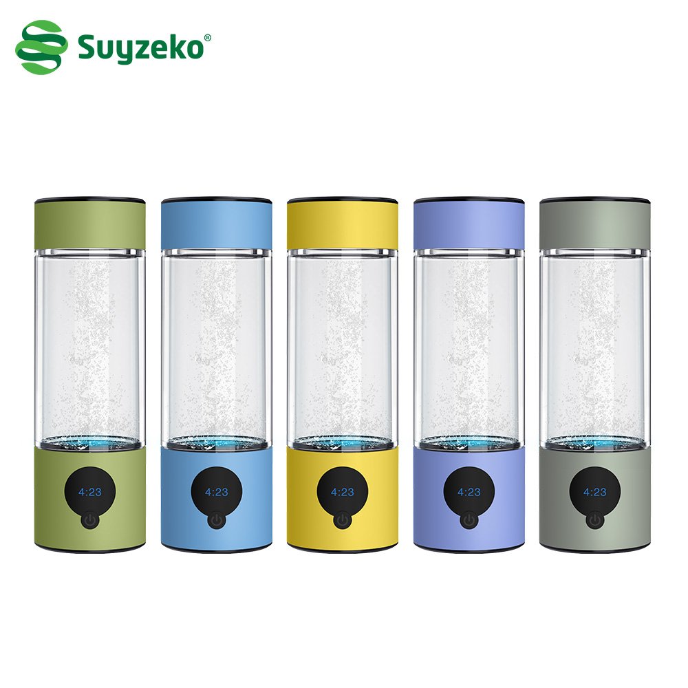 Suyzeko Factory Portable 3 in 1 Magnetic Charging SPE PEM Gray Blue pink Red Gold Hydrogen Water Generator Bottle5000ppb 6000ppb