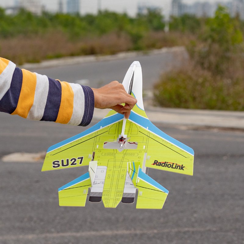 Radiolink SU27 Fighter RC Plane Radio Controlled Airplane(RTF) 4000KV Brushless Motor Fixed Wing Gyroscope Assist For Beginners