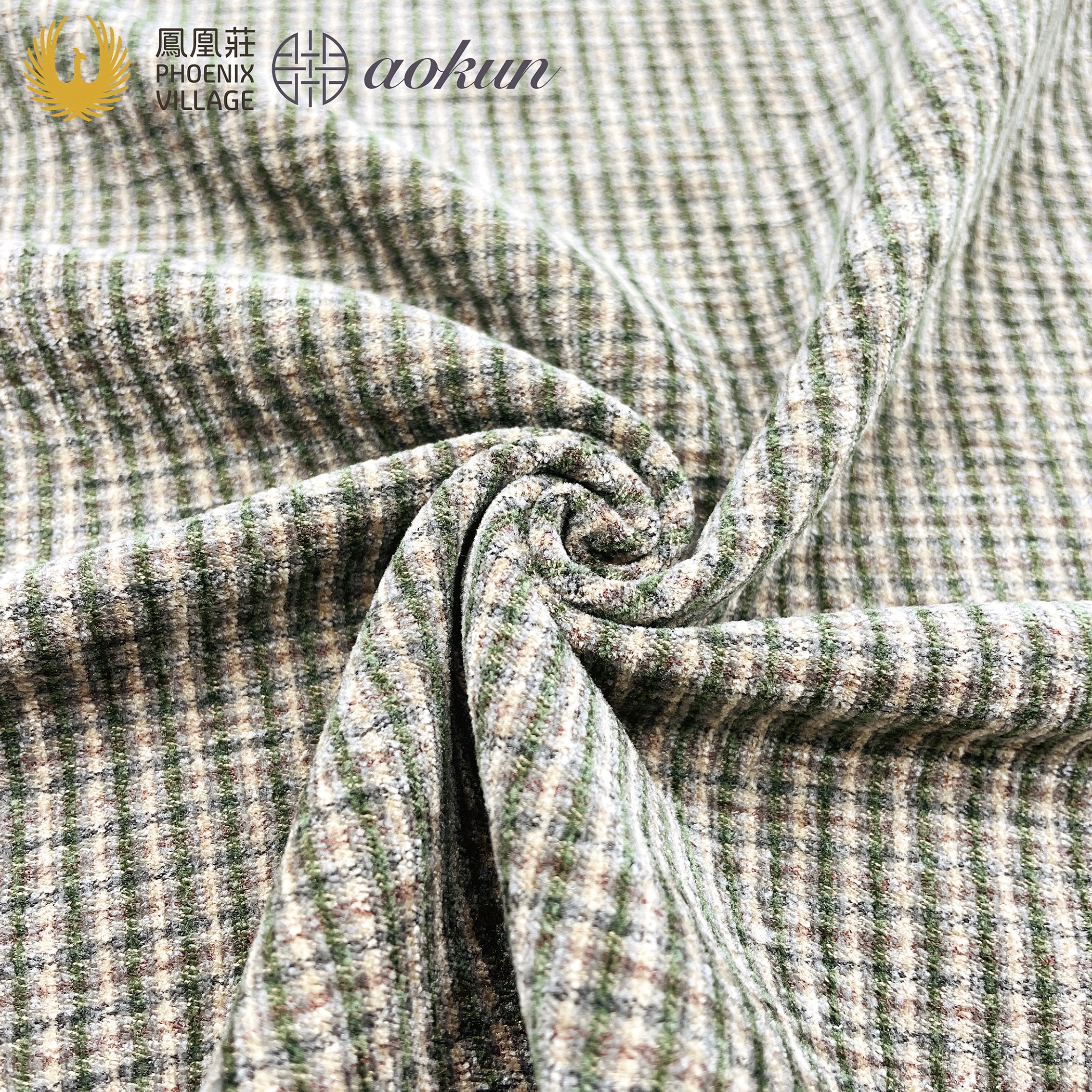 Chenille Fabric 97% Polyester 3% Spandex Super Soft Warm Stripe Chenille Woven Yarn Dyed Fabric for Fall and Winter Cloth