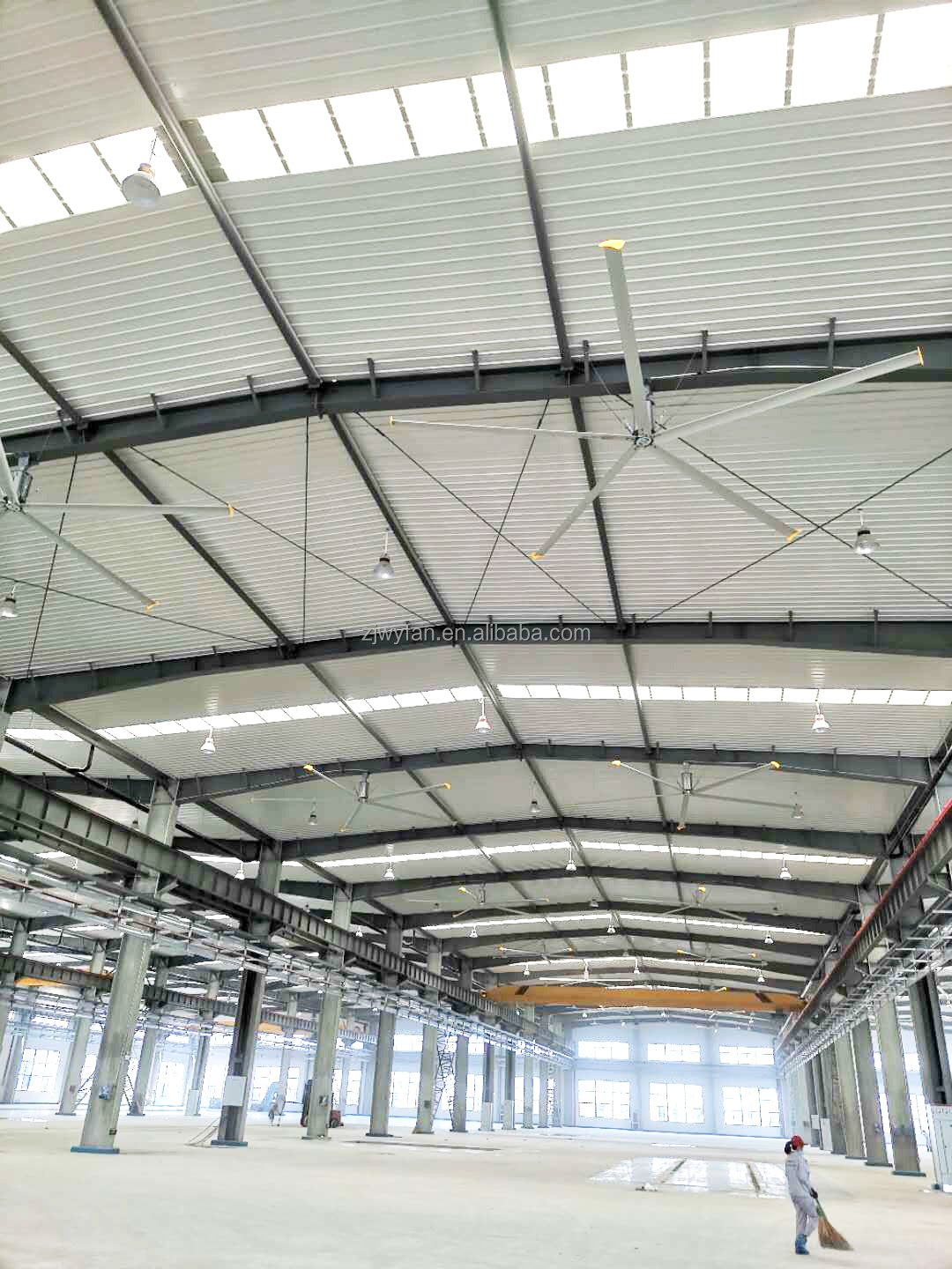 WEIYU 22FT Electric Slient Industrial Fan Energy Saving Factory-use Large Ceiling Fan With Gearbox Motor