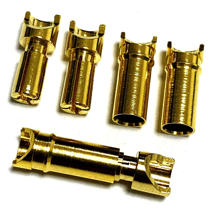 High Current Soild 3.5mm Gold Plated Brass Bullet Banana Plug Connector