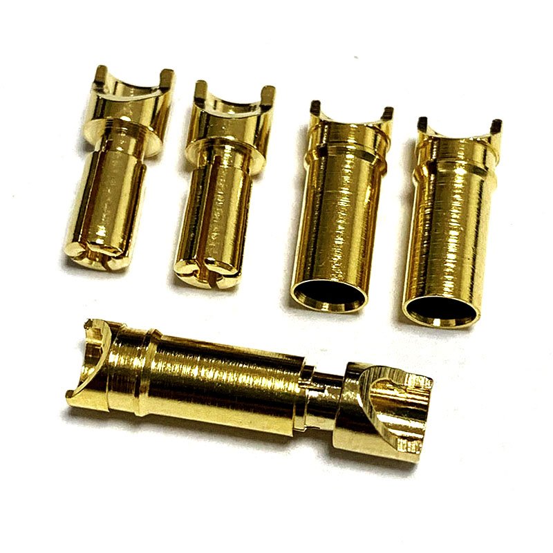 High Current Soild 3.5mm Gold Plated Brass Bullet Banana Plug Connector