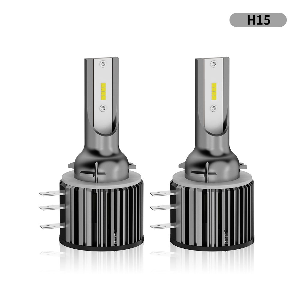 Asruex Car Accessories U033-H15 LED Bulb 50W 5000Lm 6500K Plug and Play LED Headlights for Audi Mercedes BMW Volkswagen Golf