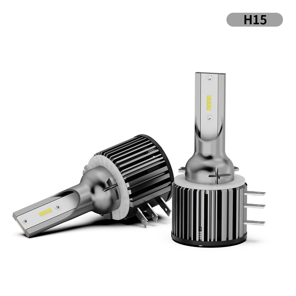 Asruex Car Accessories U033-H15 LED Bulb 50W 5000Lm 6500K Plug and Play LED Headlights for Audi Mercedes BMW Volkswagen Golf