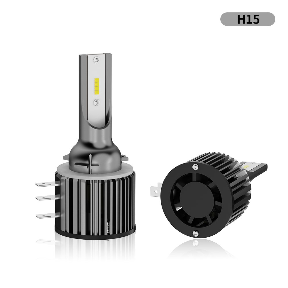 Asruex Car Accessories U033-H15 LED Bulb 50W 5000Lm 6500K Plug and Play LED Headlights for Audi Mercedes BMW Volkswagen Golf