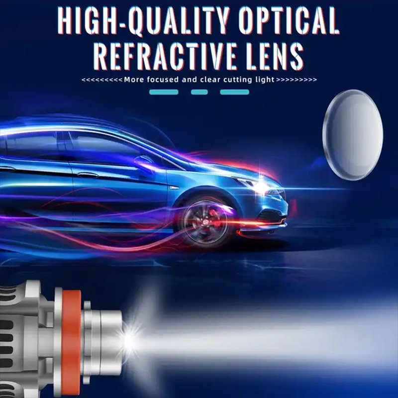 Car Led Projector Lens Headlight Bi Led Laser Headlight Lens 58W CSP 3570 360 Degrees Car Projector Led Headlight Bulb H7