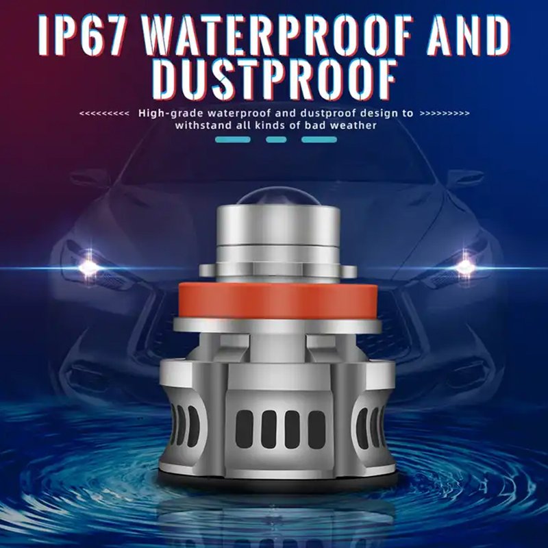 Car Led Projector Lens Headlight Bi Led Laser Headlight Lens 58W CSP 3570 360 Degrees Car Projector Led Headlight Bulb H7