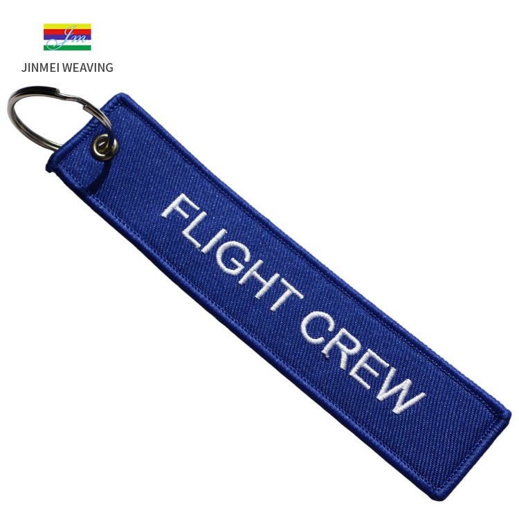 Custom Aviation Embroidered Pilot Keychain Airplane Pilot Key Tag Custom Embroidered Keychain