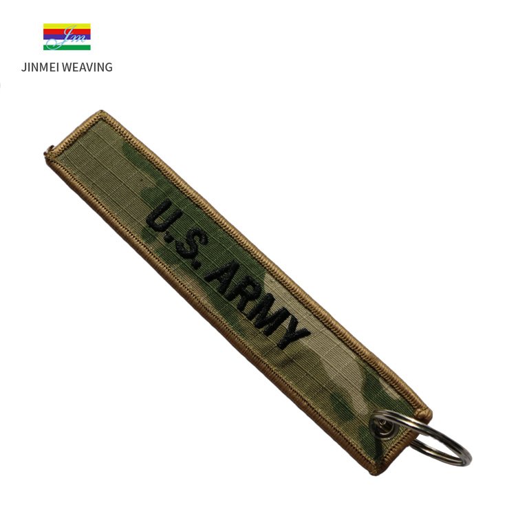 Custom Aviation Embroidered Pilot Keychain Airplane Pilot Key Tag Custom Embroidered Keychain