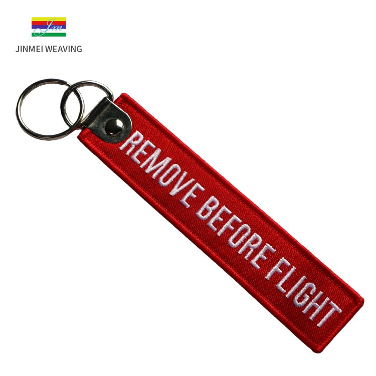 Custom Aviation Embroidered Pilot Keychain Airplane Pilot Key Tag Custom Embroidered Keychain