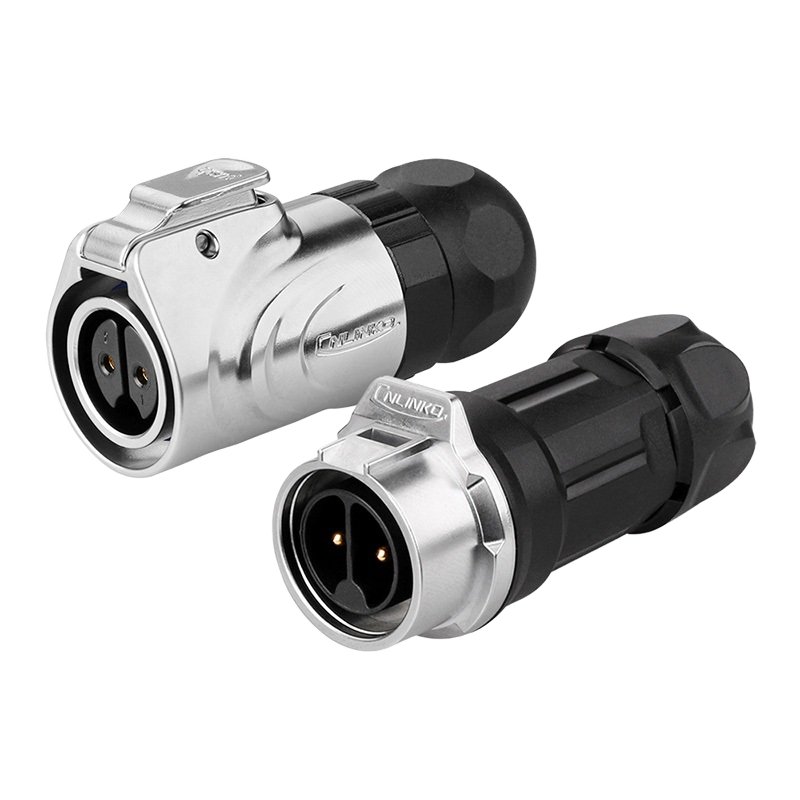 LP16 Metal Aviation Connector 2Pin Quick Connect IP67 Waterproof 12V Brass Contact Screw Male Female Plug Socket for LED