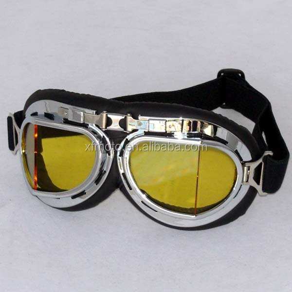Motorcycle Retro Vintage Gog Gles Aviator Pilot Flying Eyewear Glasses Helmet ATV