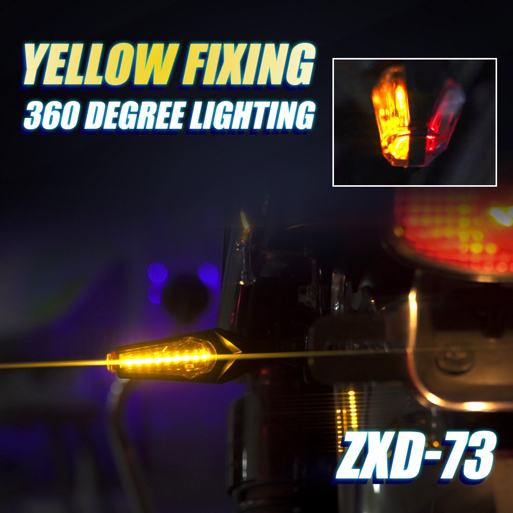 YAYE Motorcycle Turn Indicator Signal Light Motorcycle Brake Flashing DC12V Dynamic Yellow Fixing Lamp Blue Red White